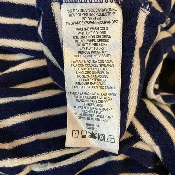 Tommy Hilfiger Women's Blue and White Striped Tunic Size Medium Nautical - Picture 10 of 10